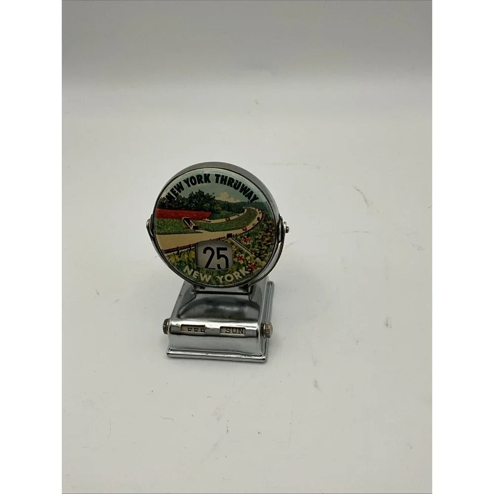 Vintage Metal Perpetual Flip New York Thruway Calendar